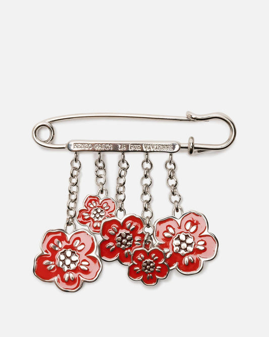 KENZO Jewelry Boke Flower Brooch in Red