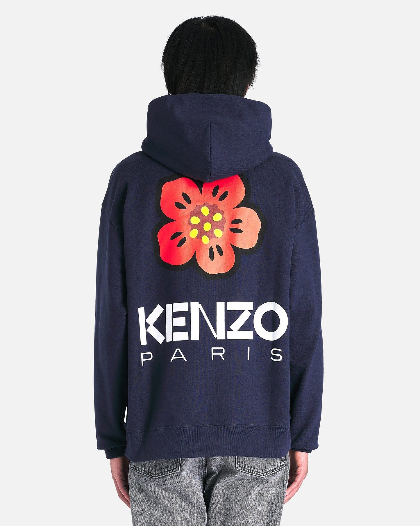 Kenzo Men Sweaters Boke Flower Hoodie in Midnight Blue