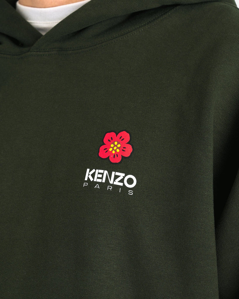 Kenzo Men Sweaters Boke Flower Oversized Hoodie in Dark Khaki