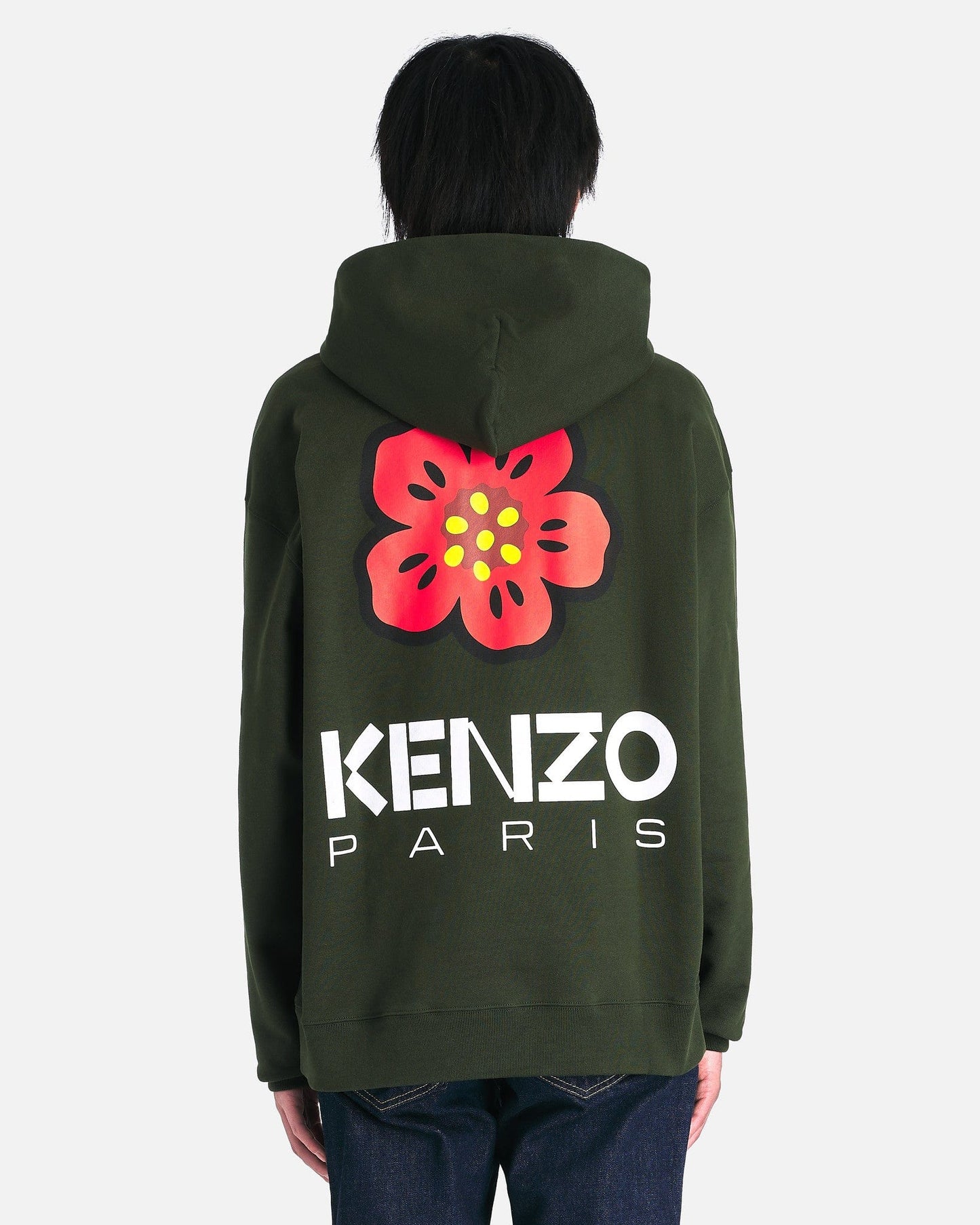 Kenzo Men Sweaters Boke Flower Oversized Hoodie in Dark Khaki