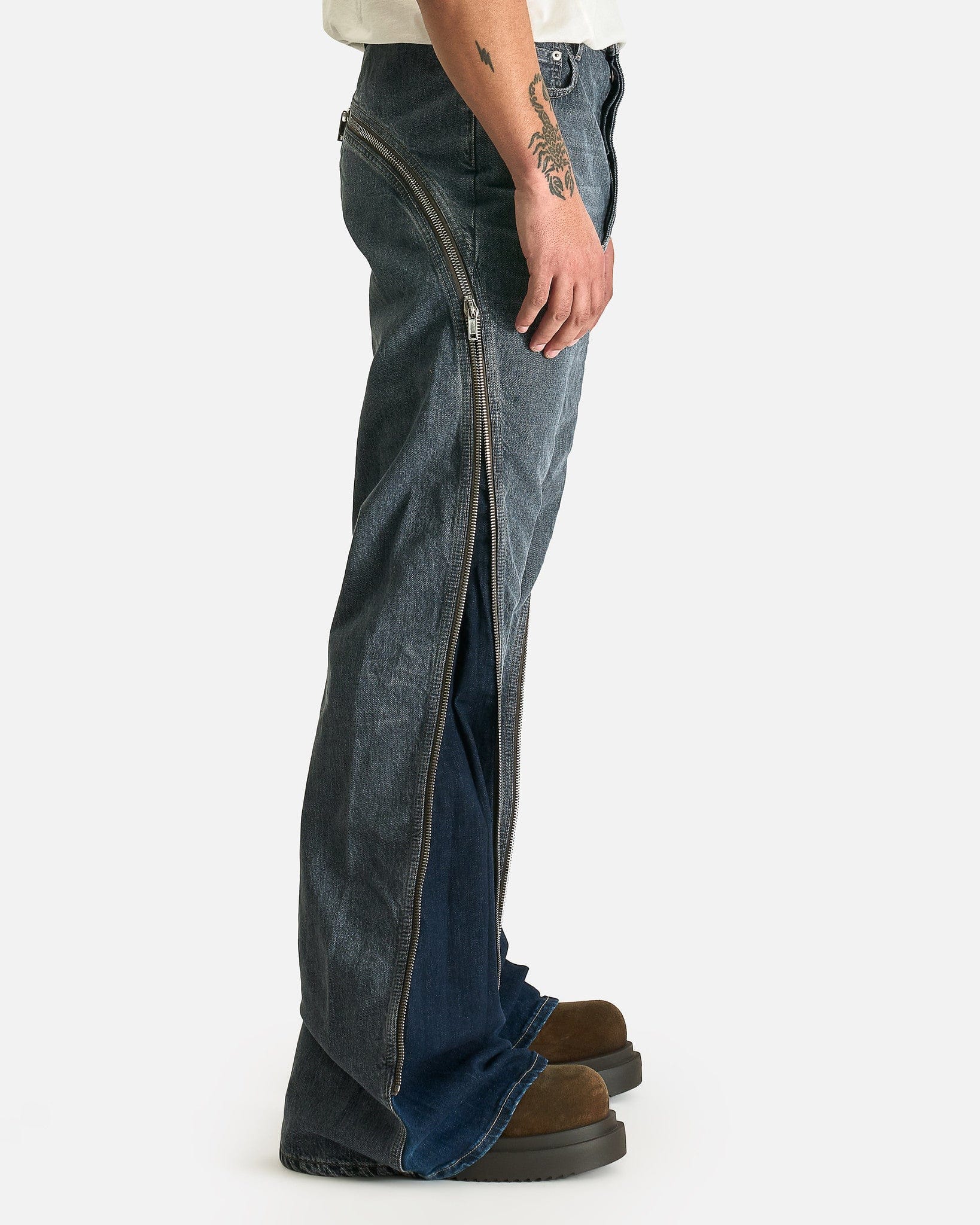 coating denim bolan banana Rickowens好 DRKSHDW by Rick Owens - Bolan Banana Slim-Fit Flared Zip