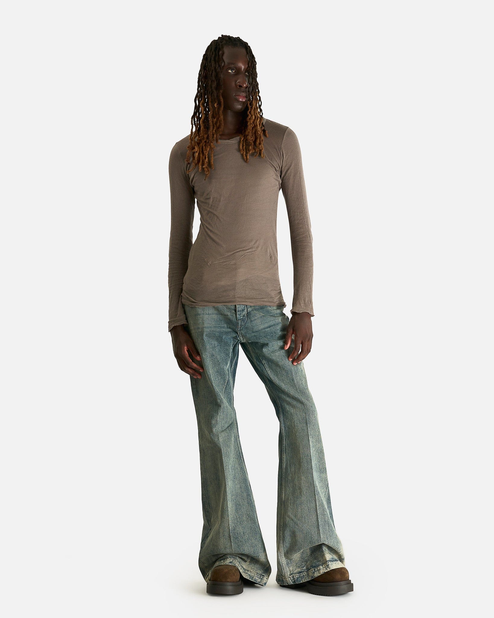 Rick Owens Men's Pants Bolans in Dirty Hustler