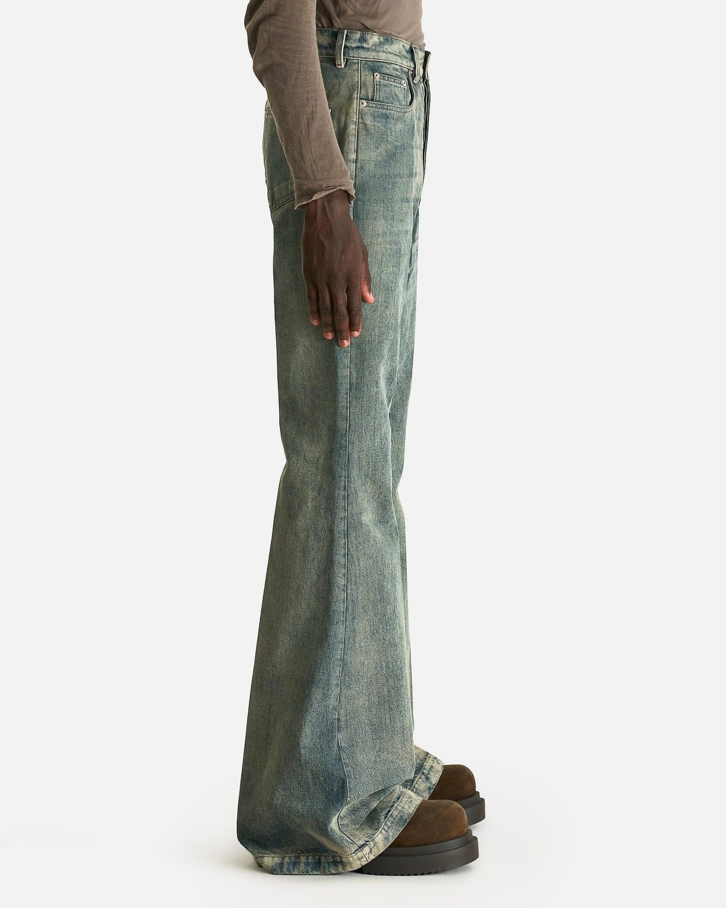 Rick Owens Men's Pants Bolans in Dirty Hustler