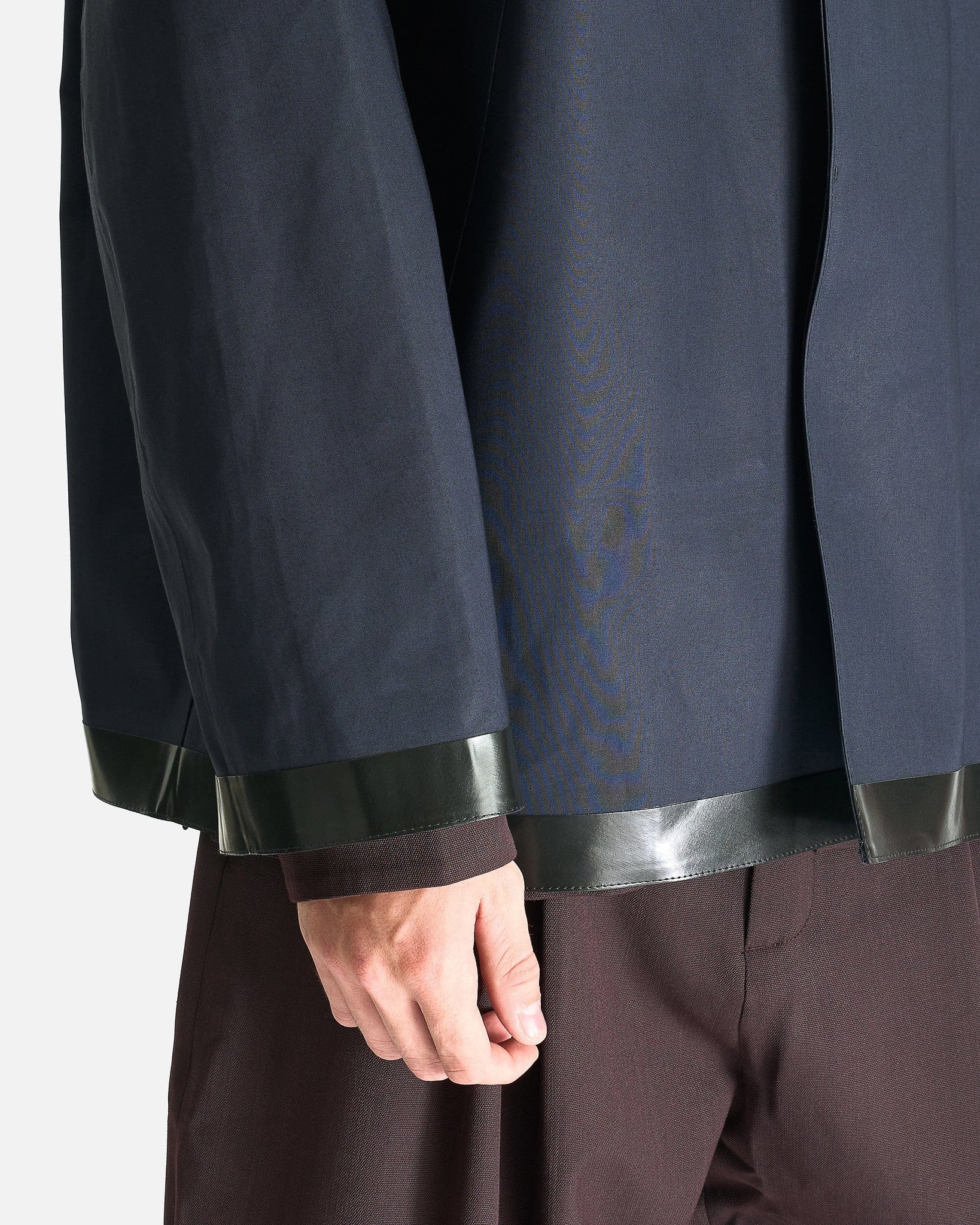 Studio Nicholson Men's Coat Bonded Short Mac in Navy