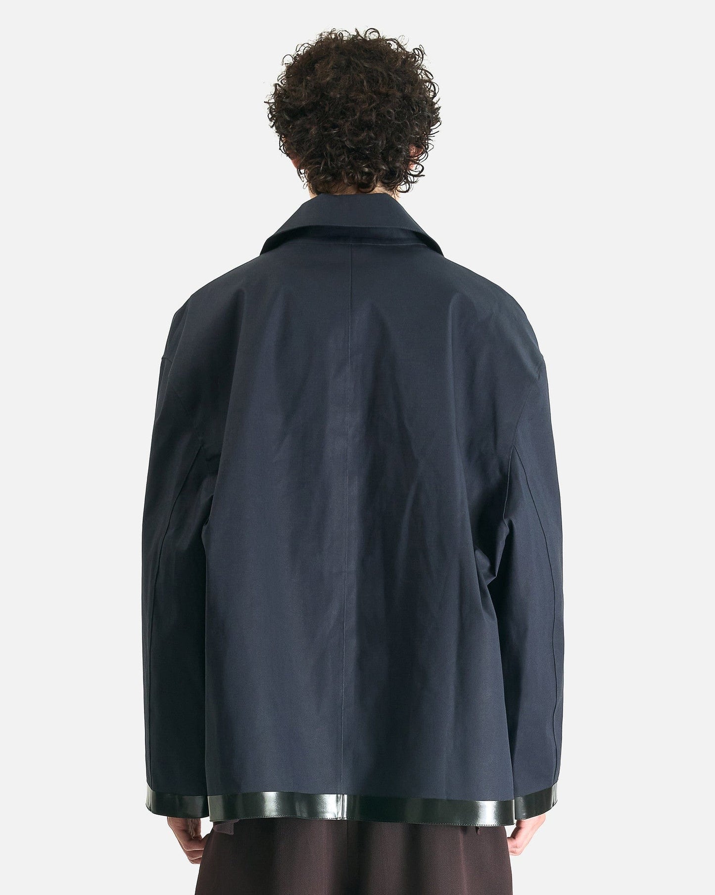 Studio Nicholson Men's Coat Bonded Short Mac in Navy