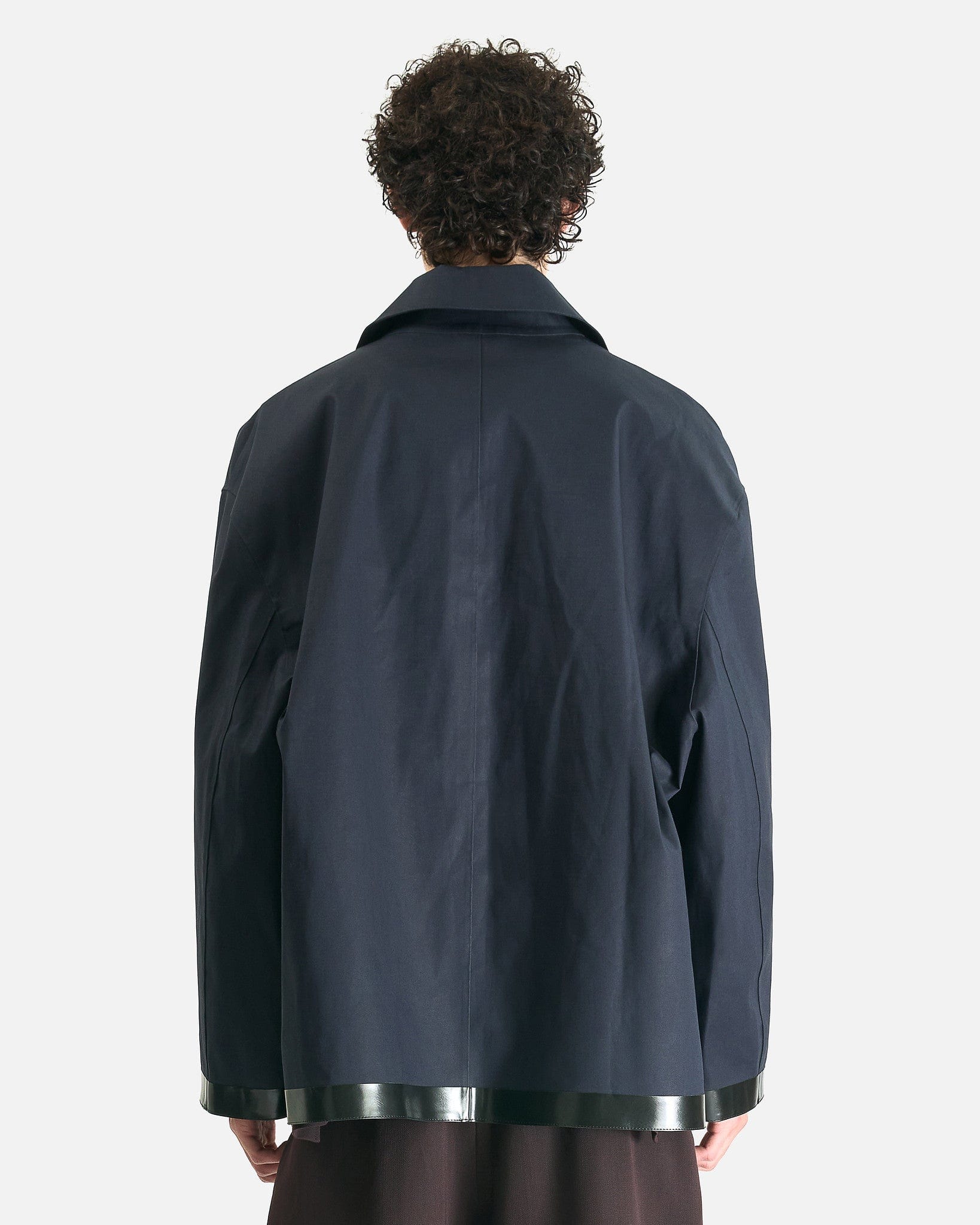 Studio Nicholson Men's Coat Bonded Short Mac in Navy