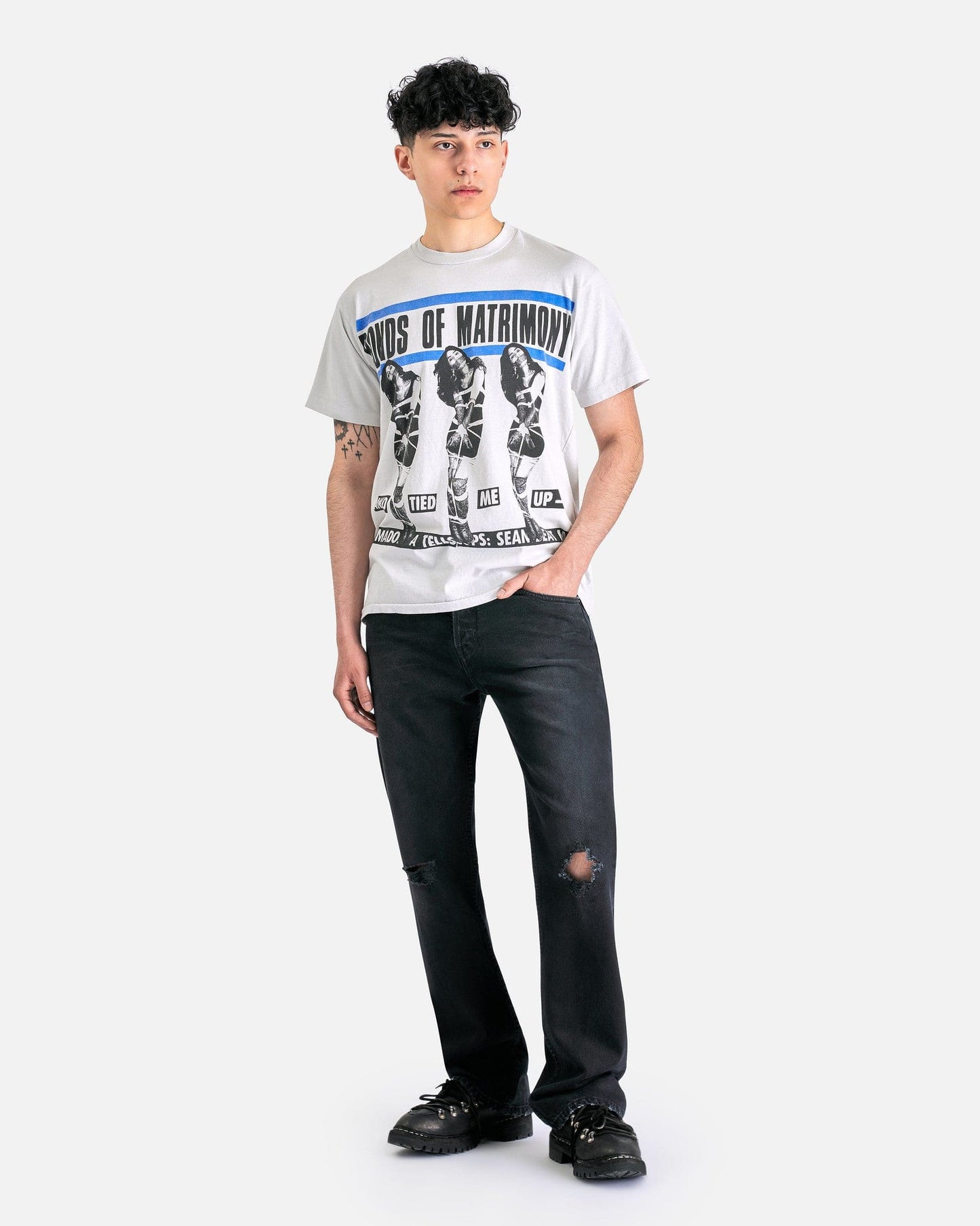 Enfants Riches Deprimes Men's T-Shirts Bonds Of Matrimony T-Shirt in Faded White