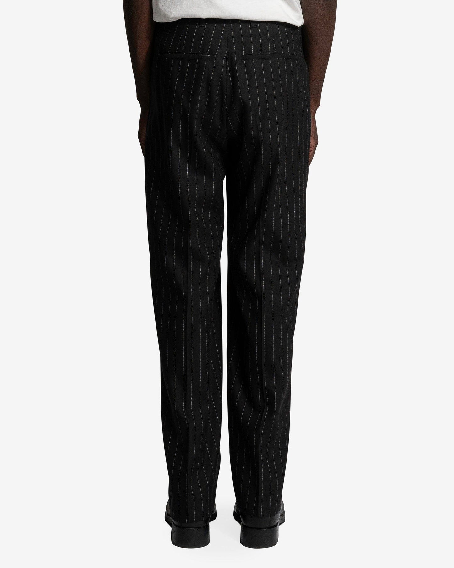 Our Legacy Men's Pants Borrowed Chino in Black Chalk Stripe