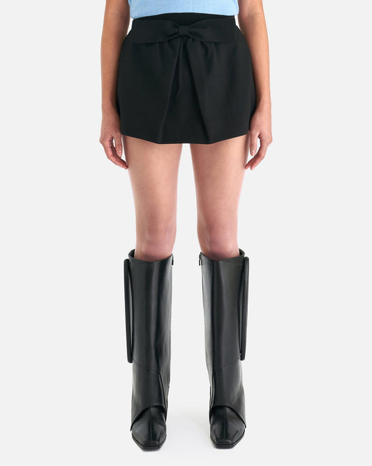 ShuShu/Tong Women Skirts Bowknot Pleated Skirt in Black