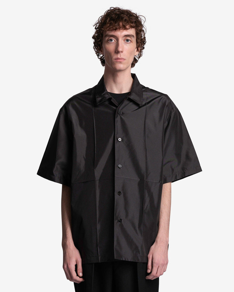 Jil Sander Men's Shirts Bowling Shirt in Black