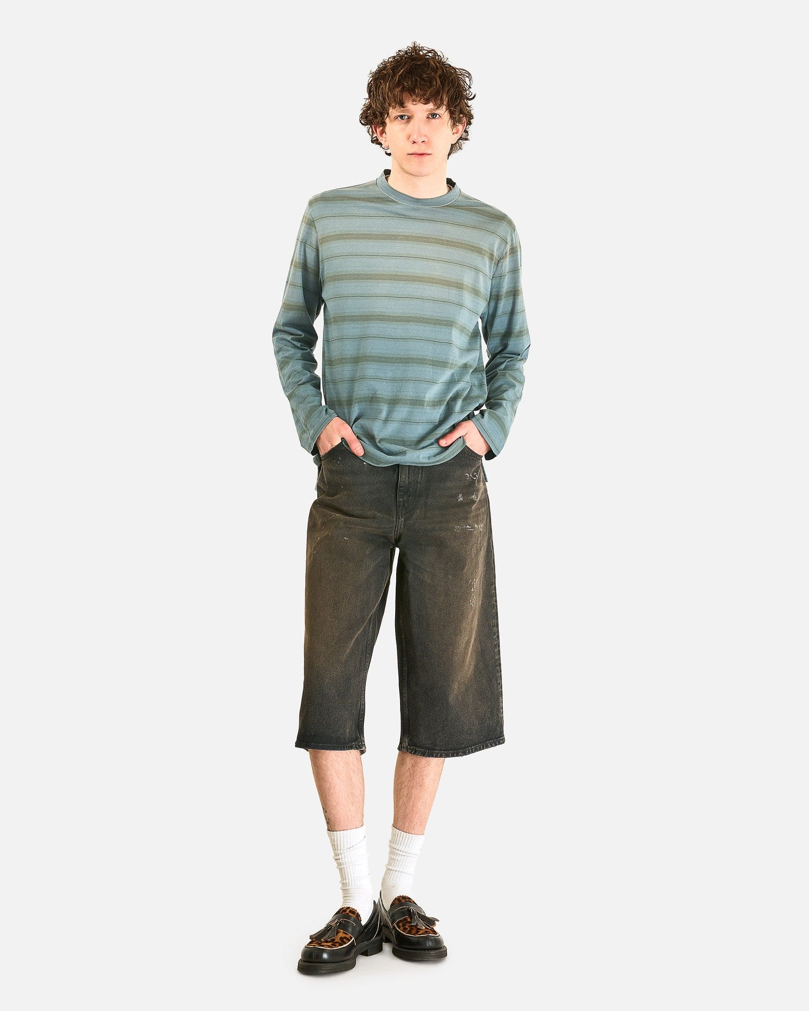 Our Legacy Men's Shirts Box Longsleeve in Ghost Stripe