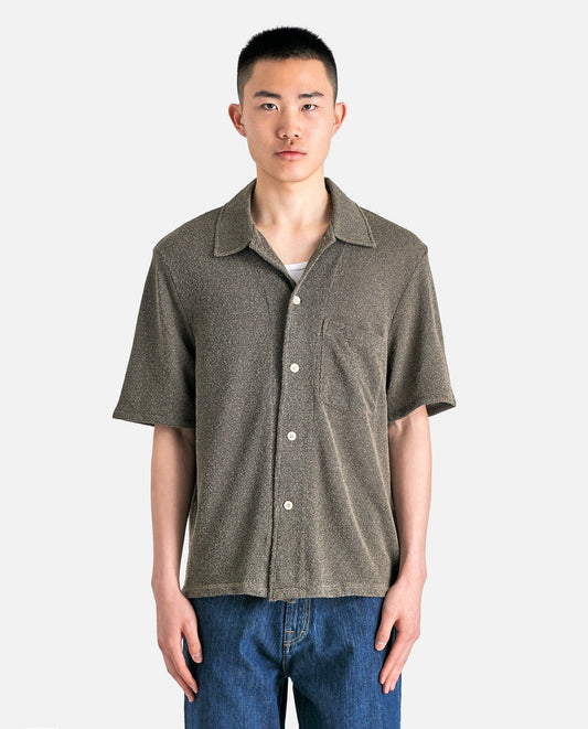 Our Legacy Men's Shirts Box Shirt Shortsleeve in Muck Boucle