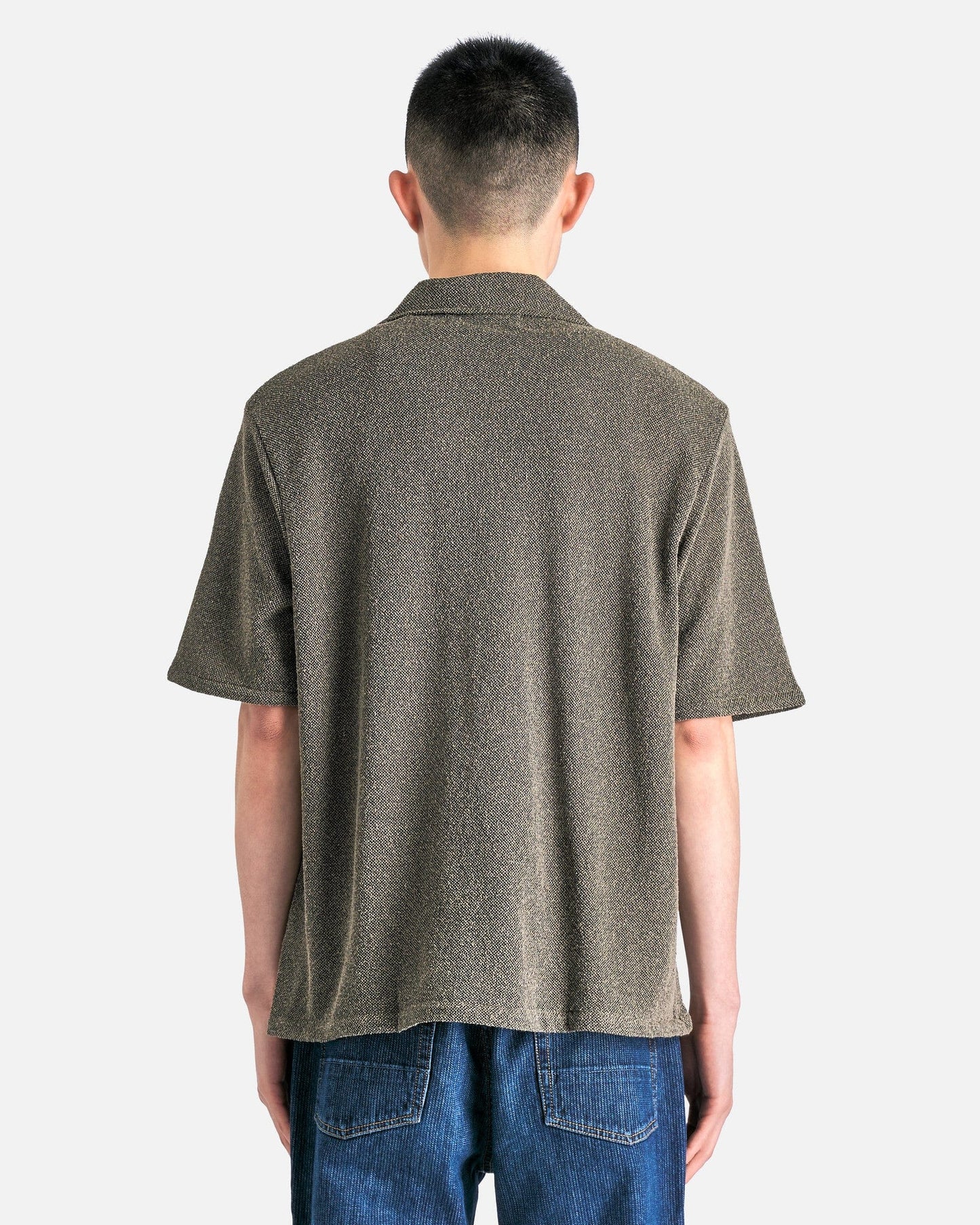 Our Legacy Men's Shirts Box Shirt Shortsleeve in Muck Boucle