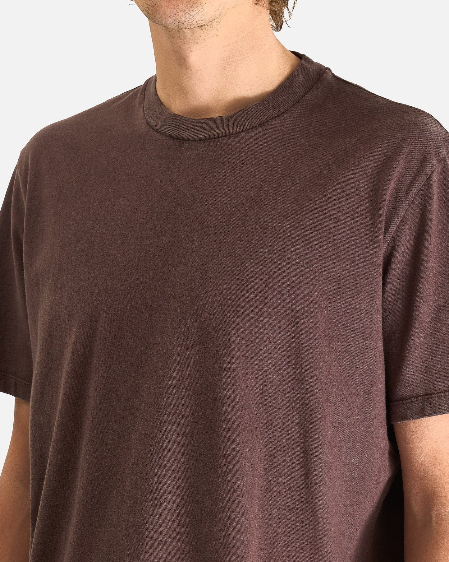 Our Legacy Men's T-Shirts Box T-Shirt in Worn Brown Legacy Jersey