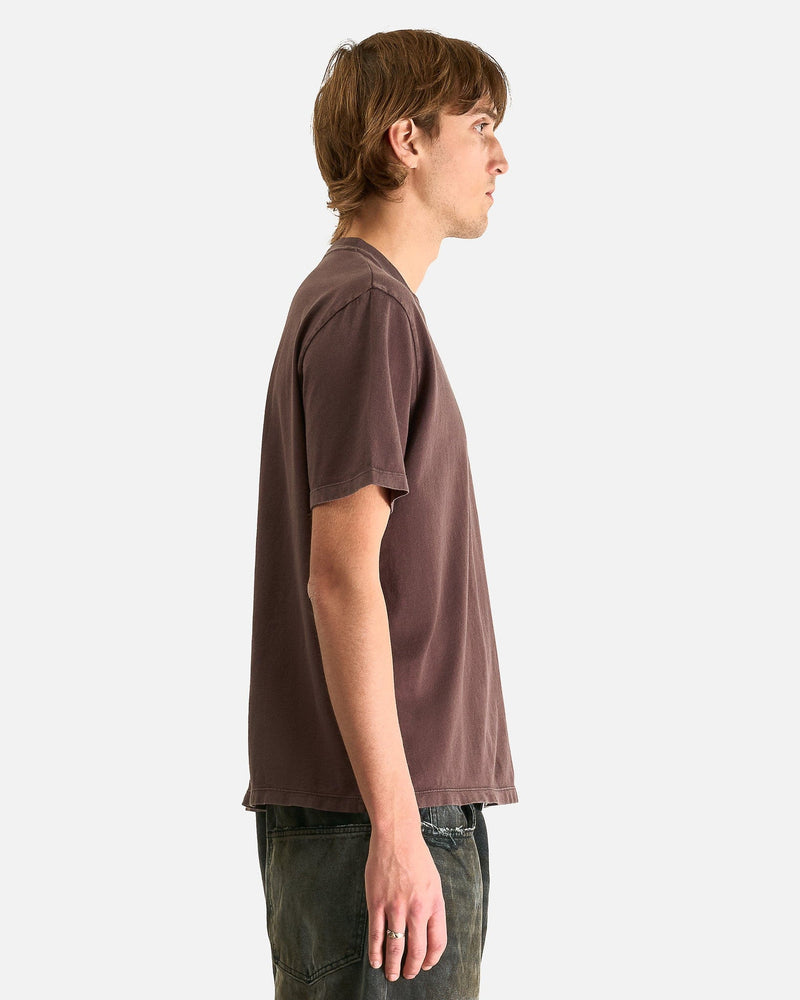 Our Legacy Men's T-Shirts Box T-Shirt in Worn Brown Legacy Jersey