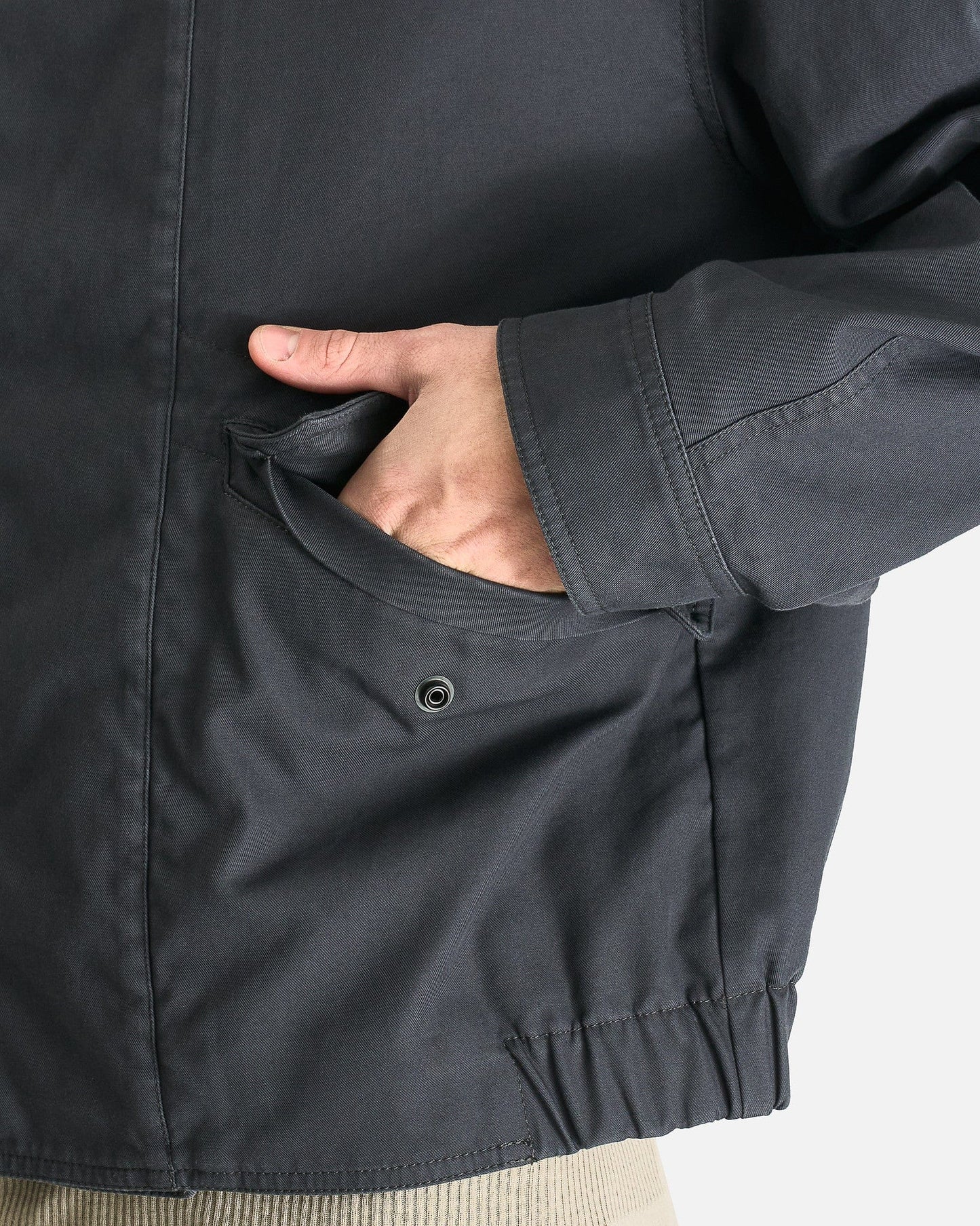 LEMAIRE Men's Tops Boxy Blouson in Graphite Blue