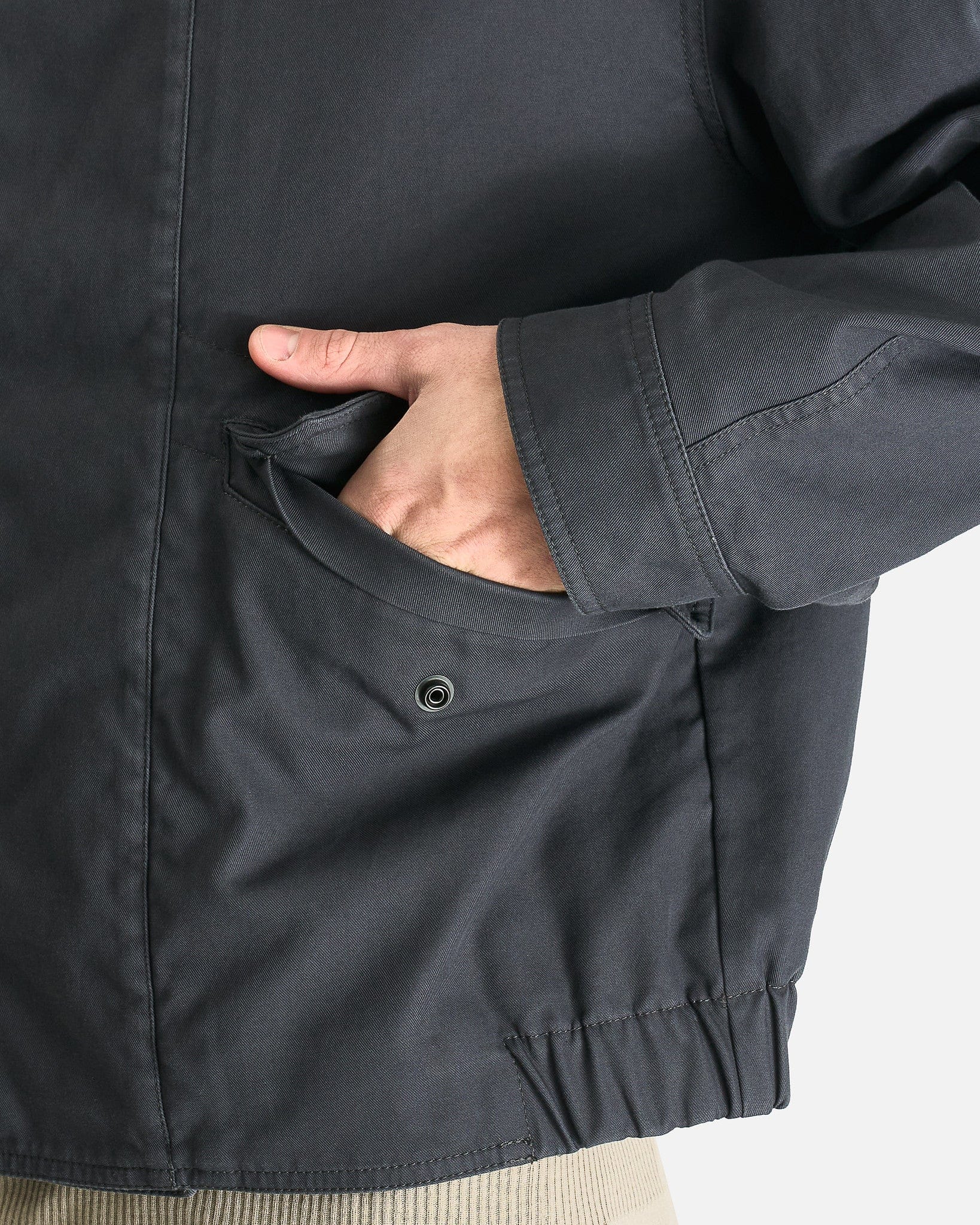 LEMAIRE Men's Tops Boxy Blouson in Graphite Blue