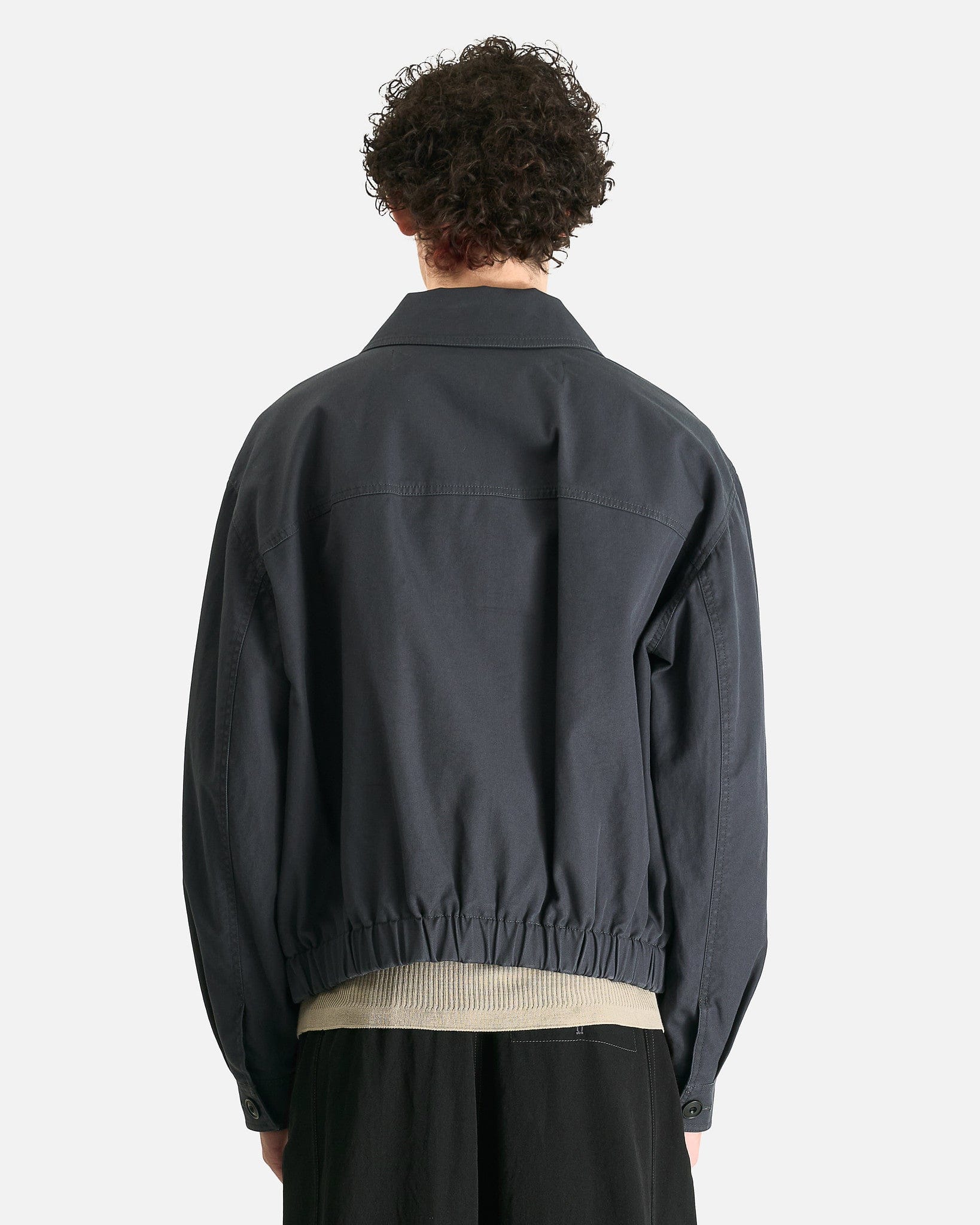LEMAIRE Men's Tops Boxy Blouson in Graphite Blue