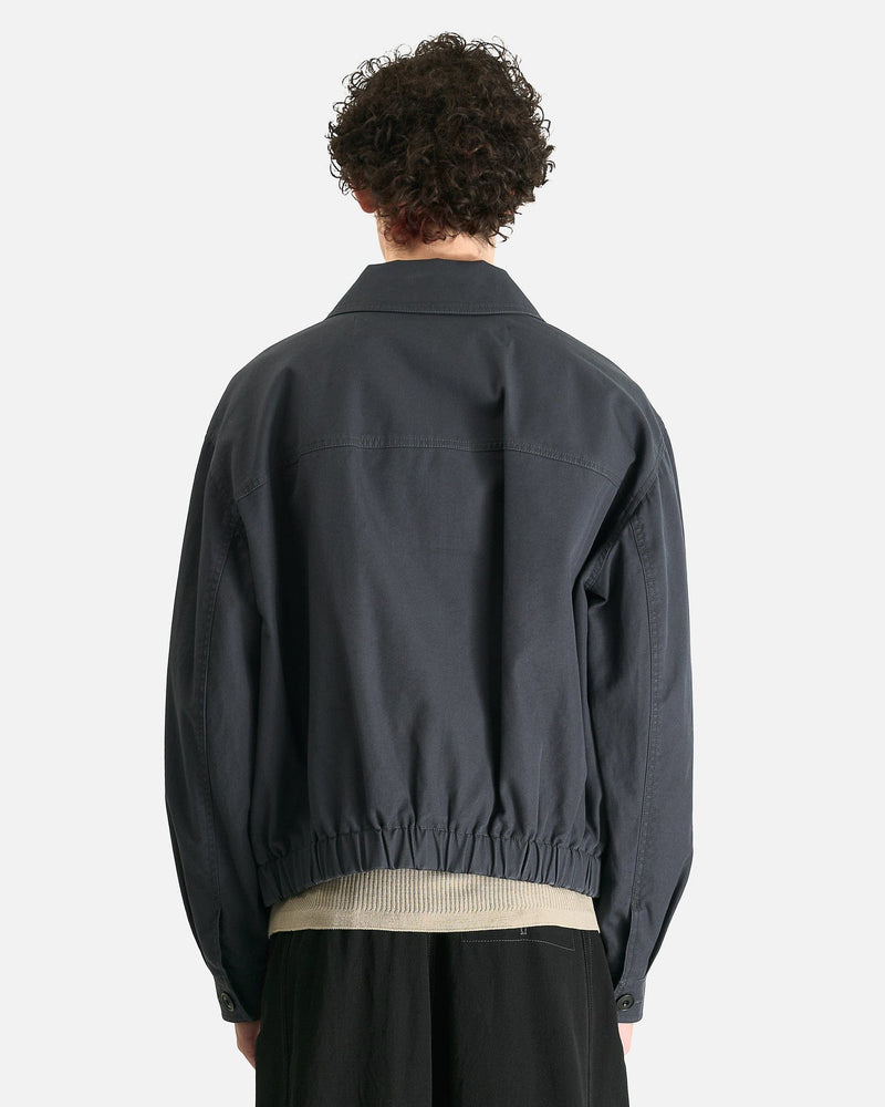 LEMAIRE Men's Tops Boxy Blouson in Graphite Blue