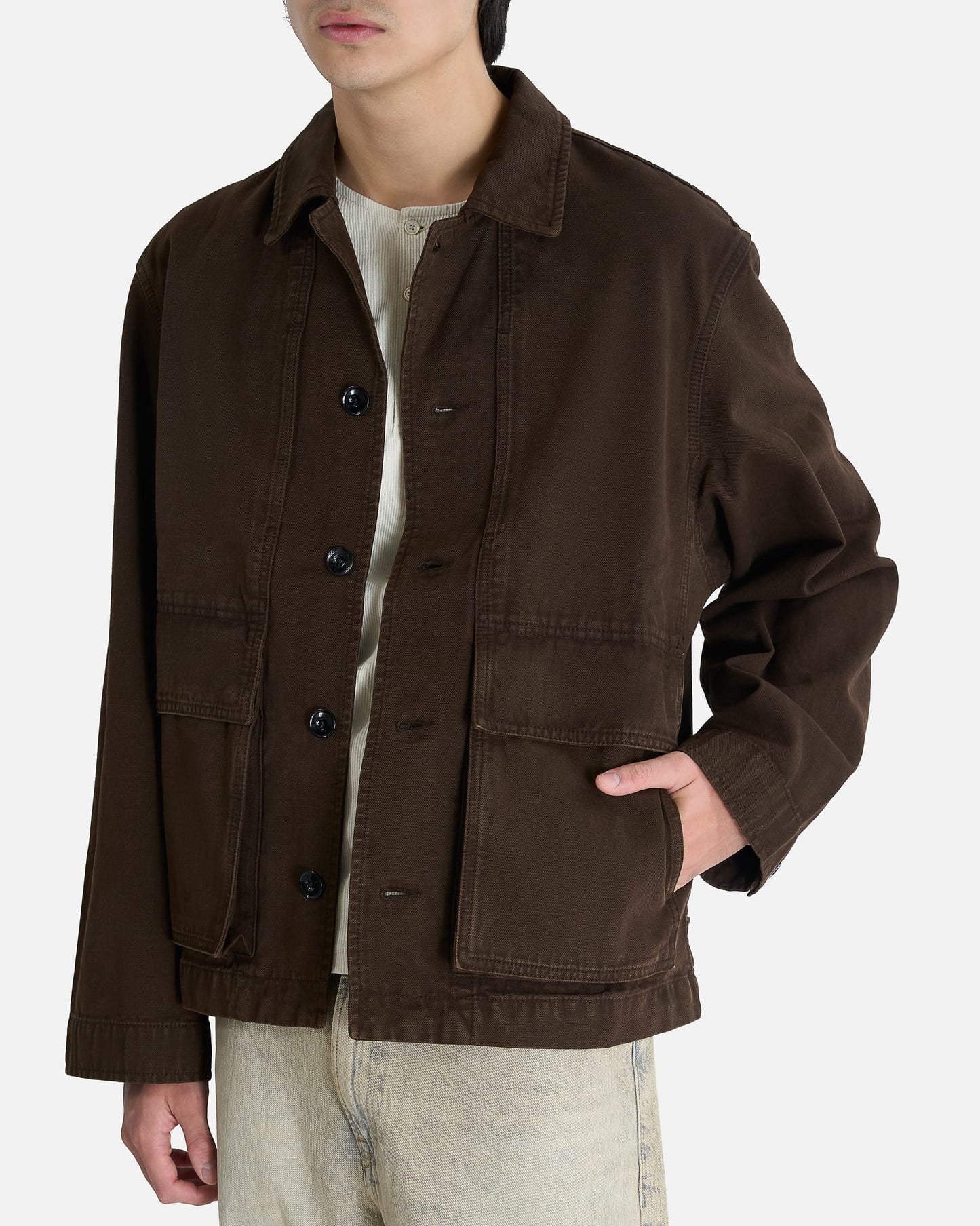 LEMAIRE Men's Jackets Boxy Jacket in Ristretto