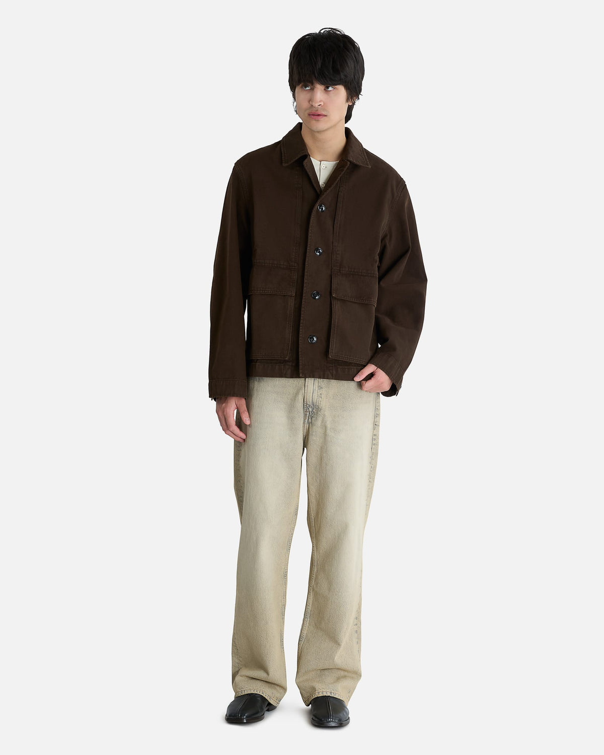 LEMAIRE Men's Jackets Boxy Jacket in Ristretto