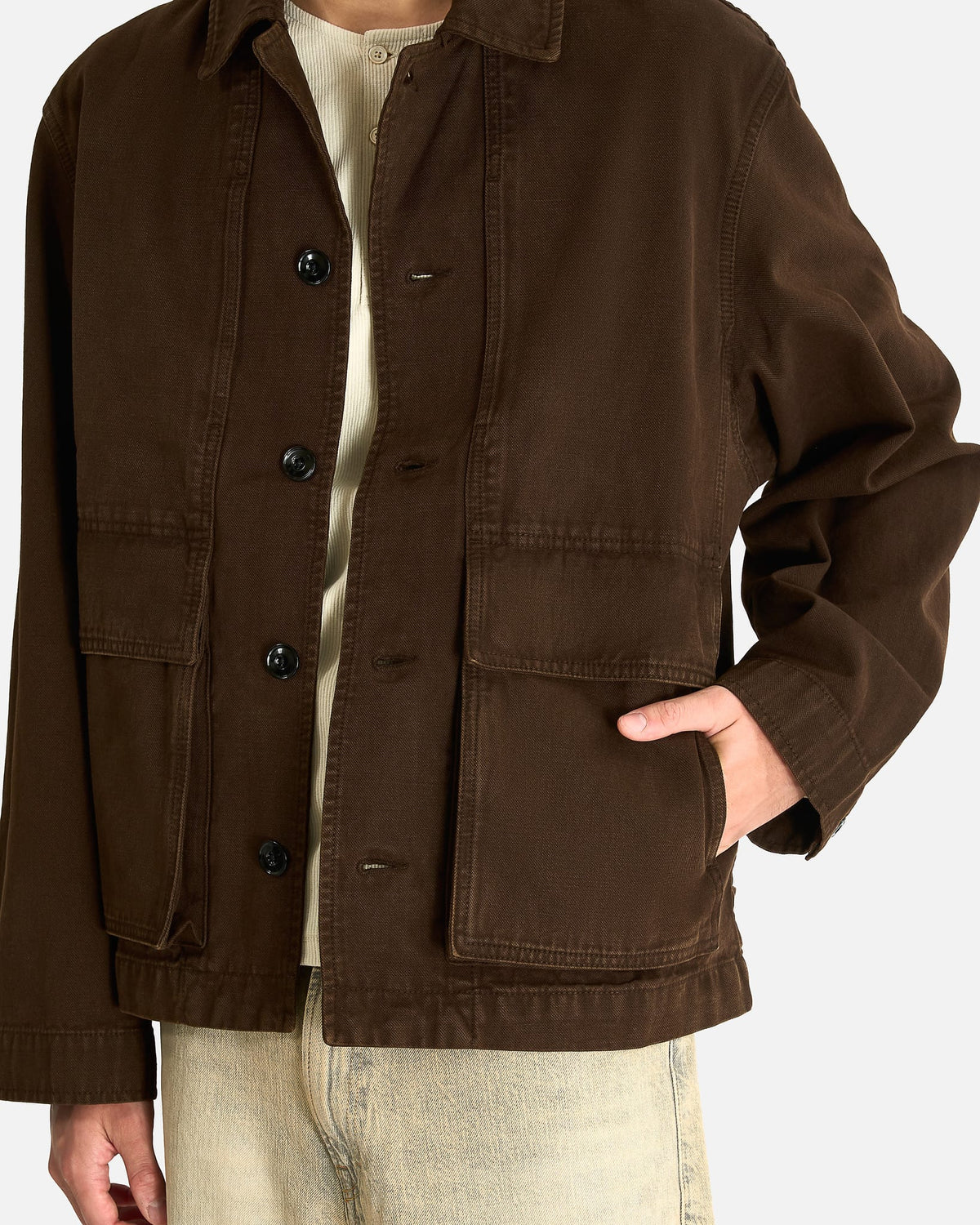 LEMAIRE Men's Jackets Boxy Jacket in Ristretto
