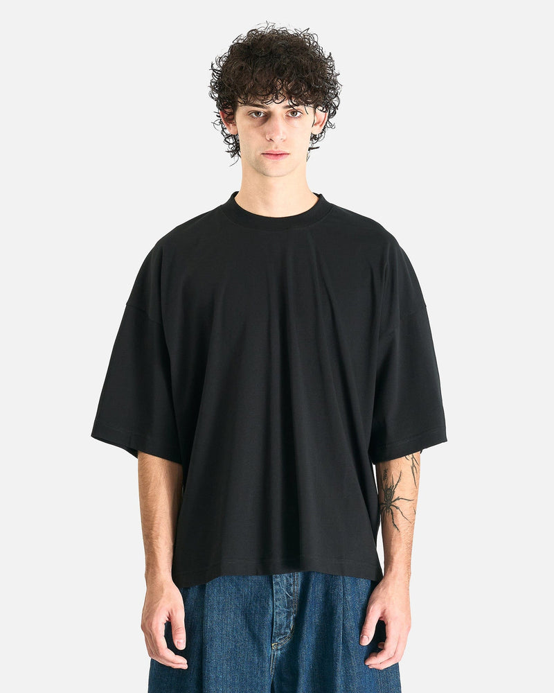 Studio Nicholson Men's T-Shirts Branded Short Sleeve T-Shirt in Black