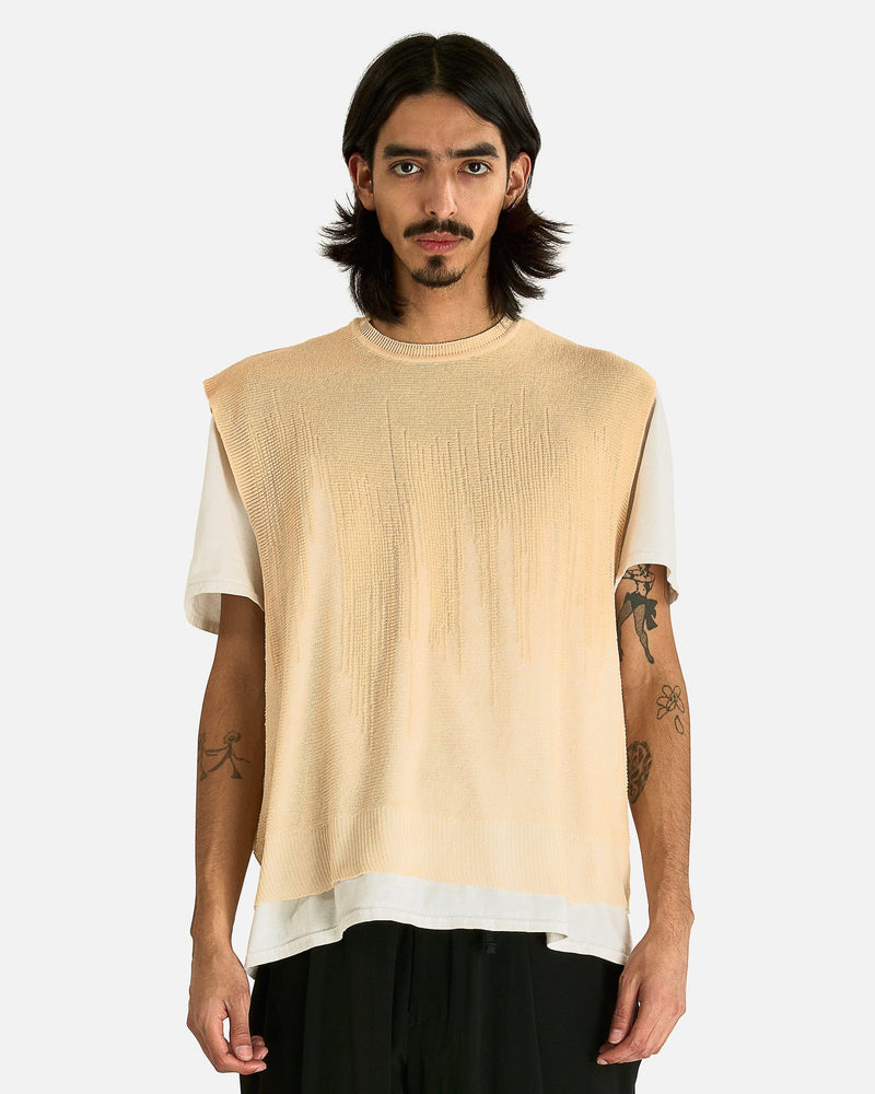 Homme Plissé Issey Miyake Men Sweaters OS Brush Close-Up Knit in Beige