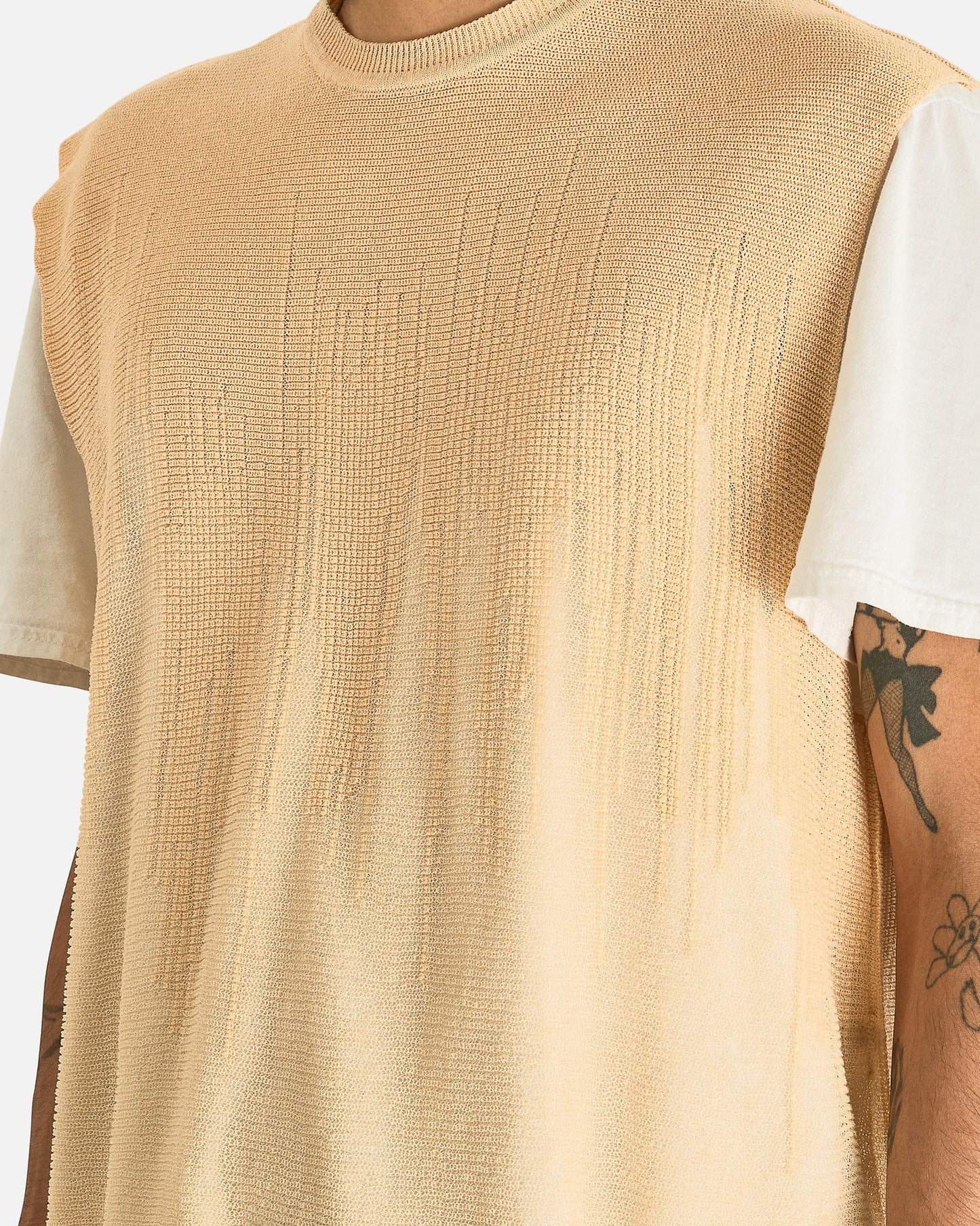 Homme Plissé Issey Miyake Men Sweaters OS Brush Close-Up Knit in Beige