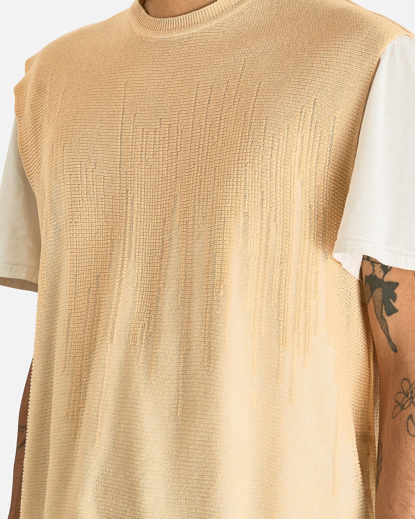 Homme Plissé Issey Miyake Men Sweaters OS Brush Close-Up Knit in Beige