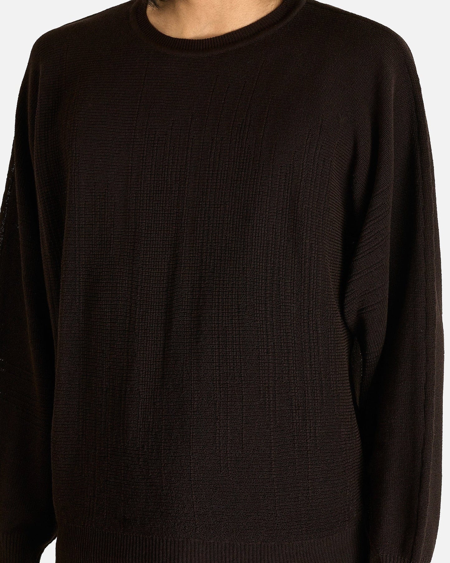 Homme Plissé Issey Miyake Men Sweaters OS Brush Close-Up Knit in Black