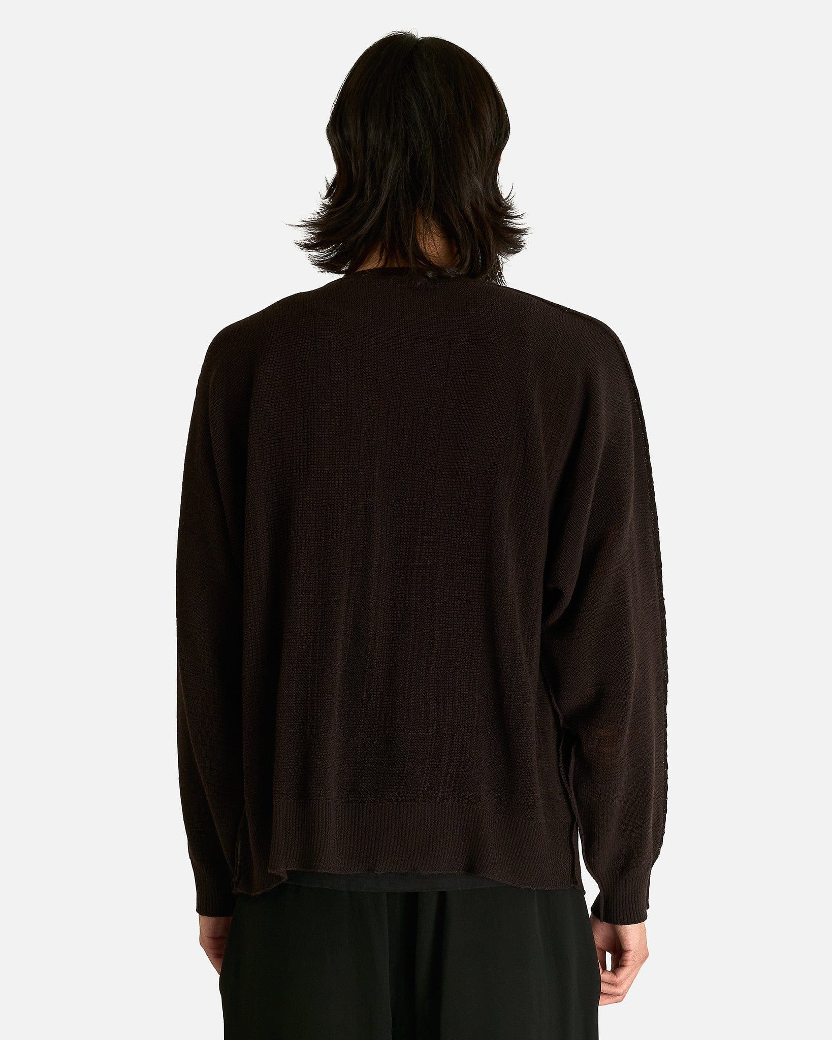 Homme Plissé Issey Miyake Men Sweaters OS Brush Close-Up Knit in Black