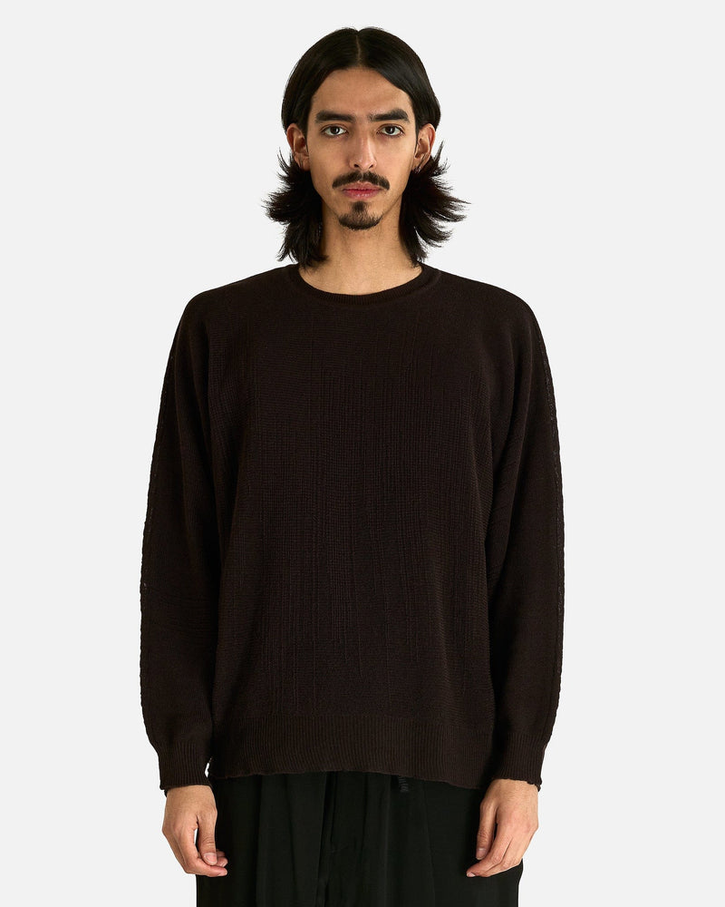 Homme Plissé Issey Miyake Men Sweaters OS Brush Close-Up Knit in Black