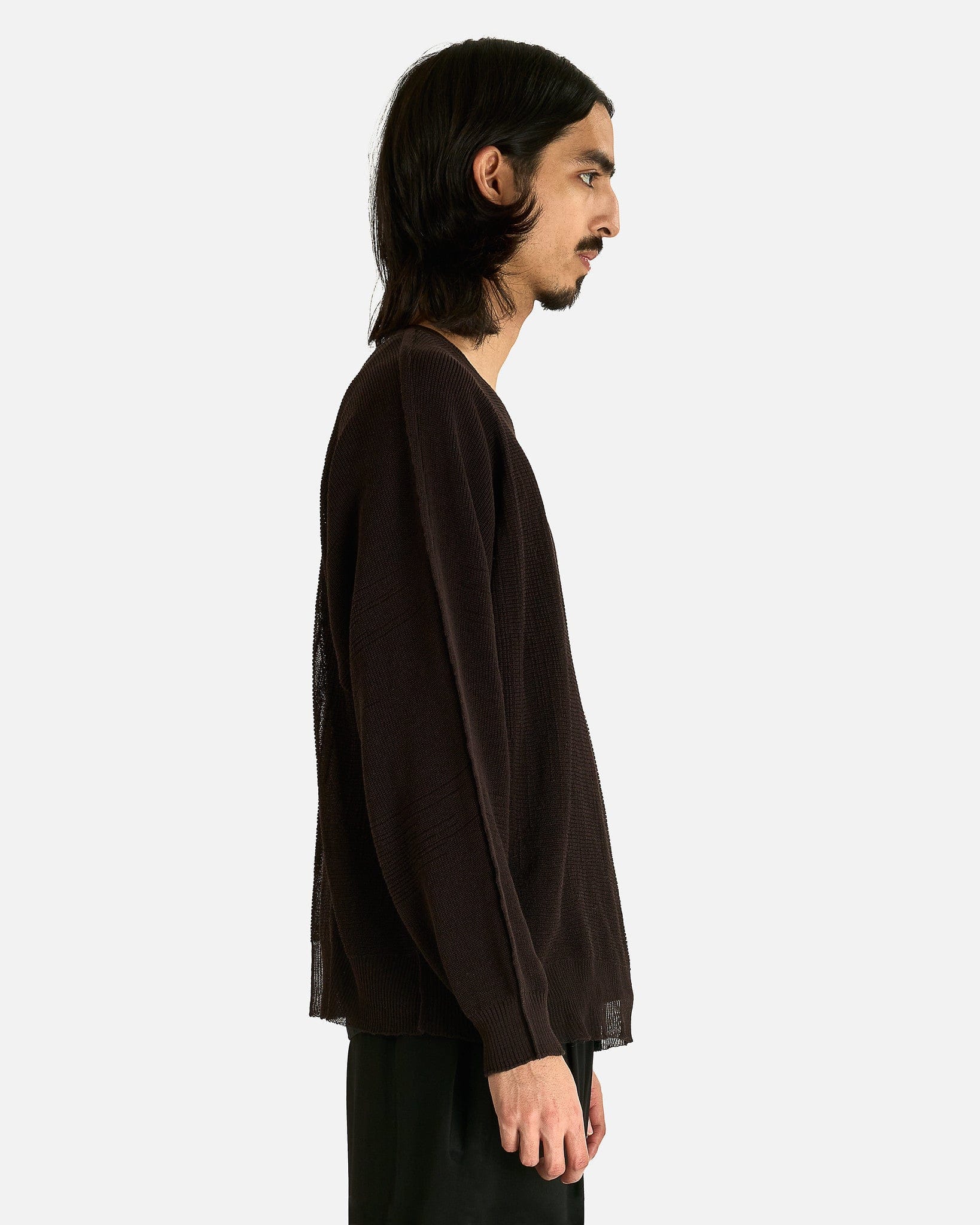 Homme Plissé Issey Miyake Men Sweaters OS Brush Close-Up Knit in Black