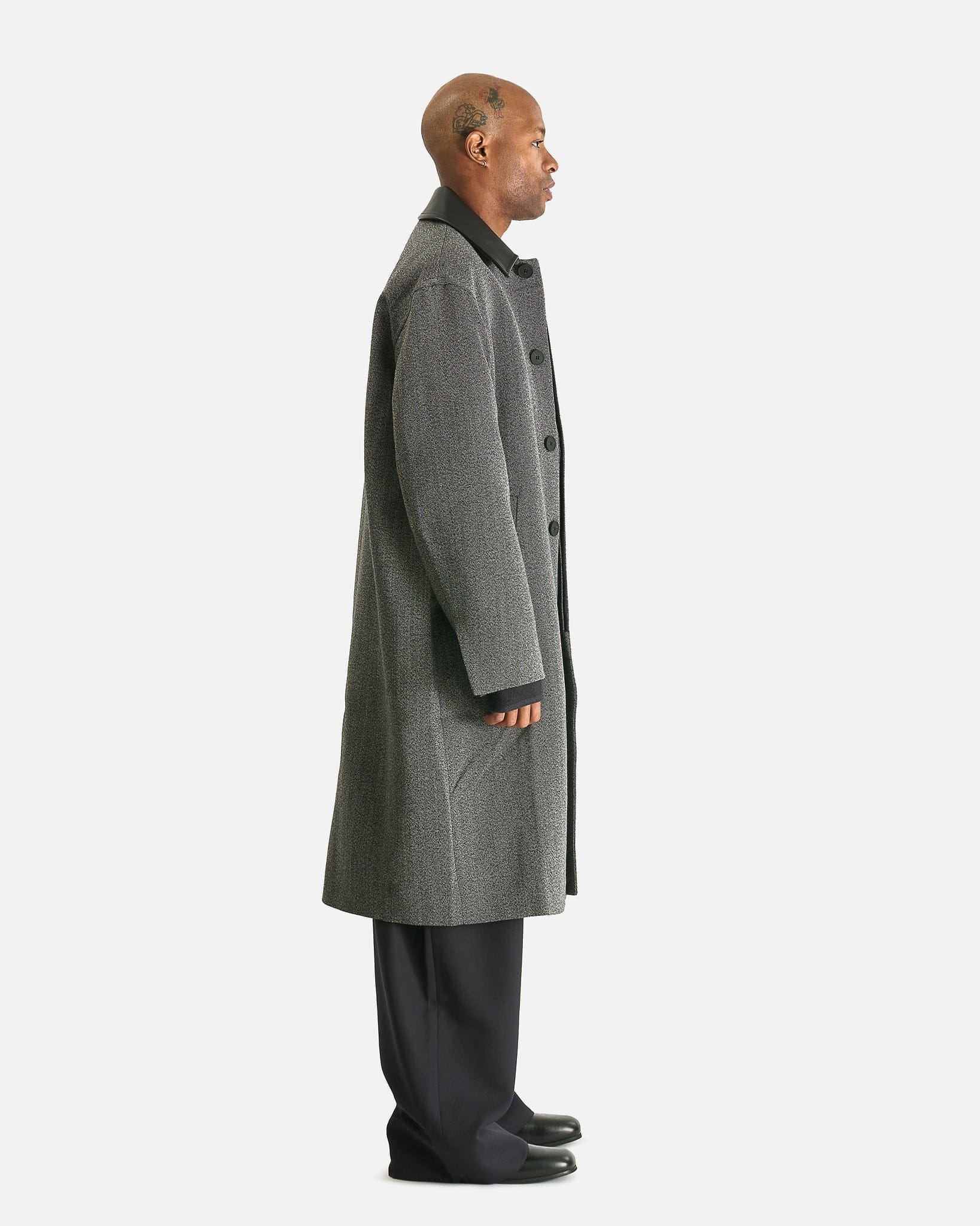 Studio Nicholson Men's Coat Bryn Coat in Black/White