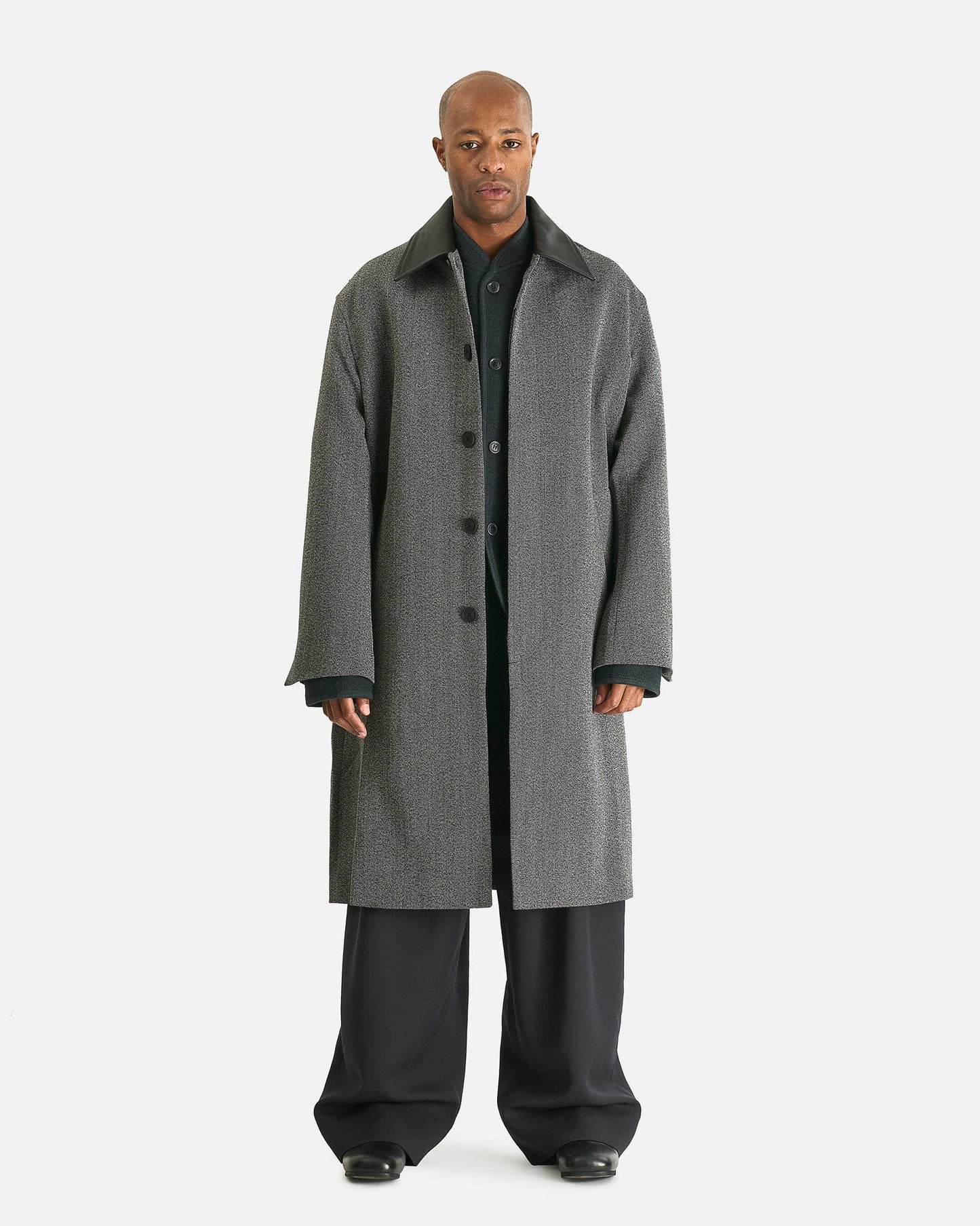 Studio Nicholson Men's Coat Bryn Coat in Black/White
