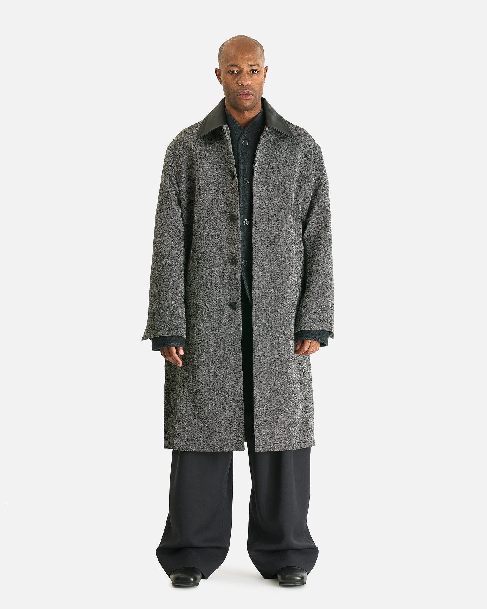 Studio Nicholson Men's Coat Bryn Coat in Black/White