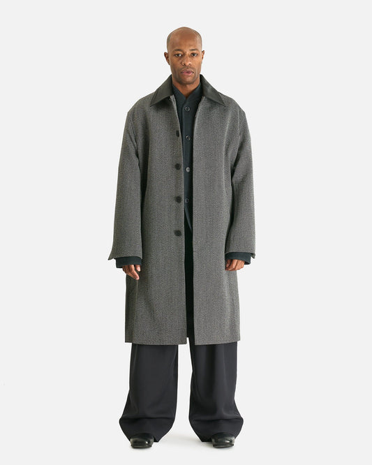 Studio Nicholson Men's Coat Bryn Coat in Black/White