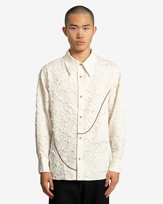 Andersson Bell Men's Shirts Bubble Flower Shirt in White