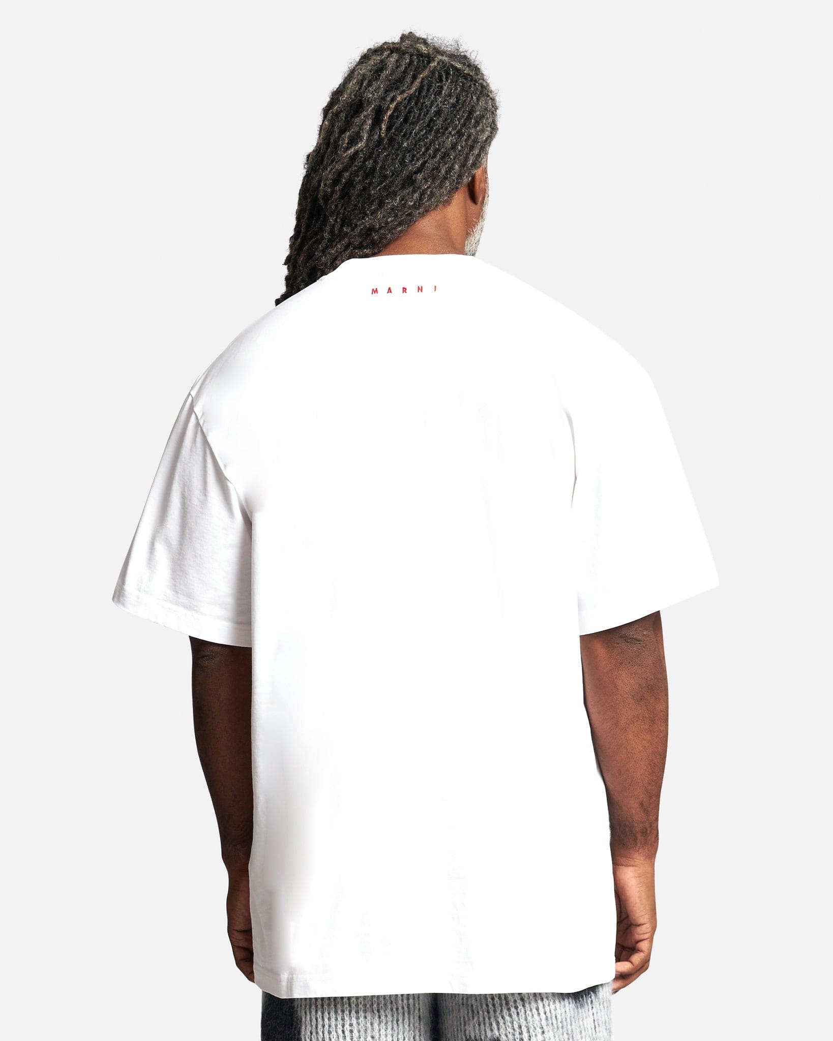 Marni Men's T-Shirts Bubble Organic Cotton Jersey in Lily White