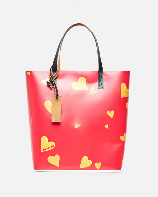 Marni Women Bags O/S Bunch of Hearts Tote Bag in Redorange Fluo