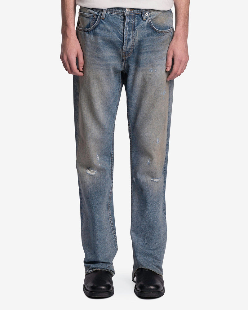 Enfants Riches Deprimes Men's Jeans Burnt Flare Jeans in Washed Indigo