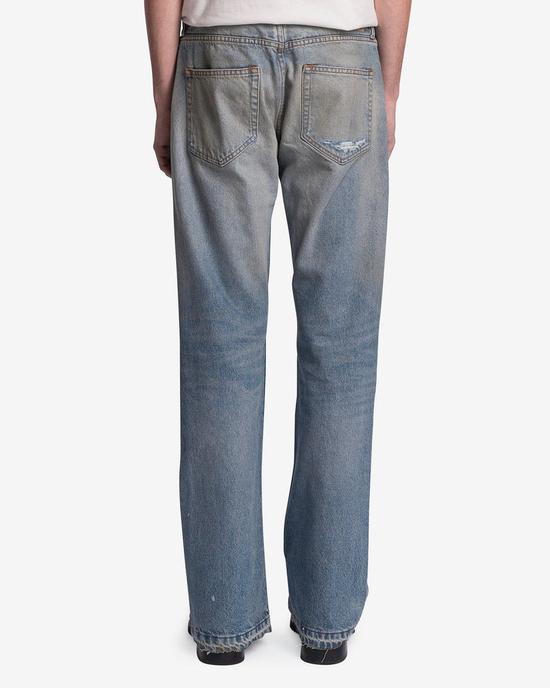 Enfants Riches Deprimes Men's Jeans Burnt Flare Jeans in Washed Indigo