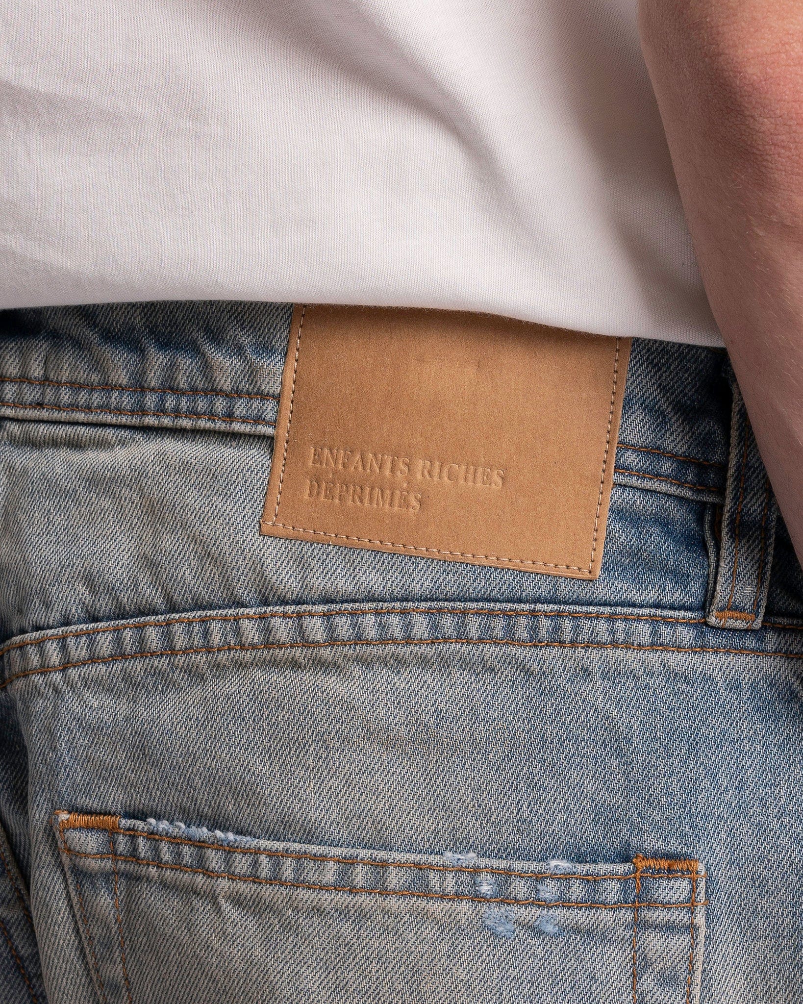 Enfants Riches Deprimes Men's Jeans Burnt Flare Jeans in Washed Indigo