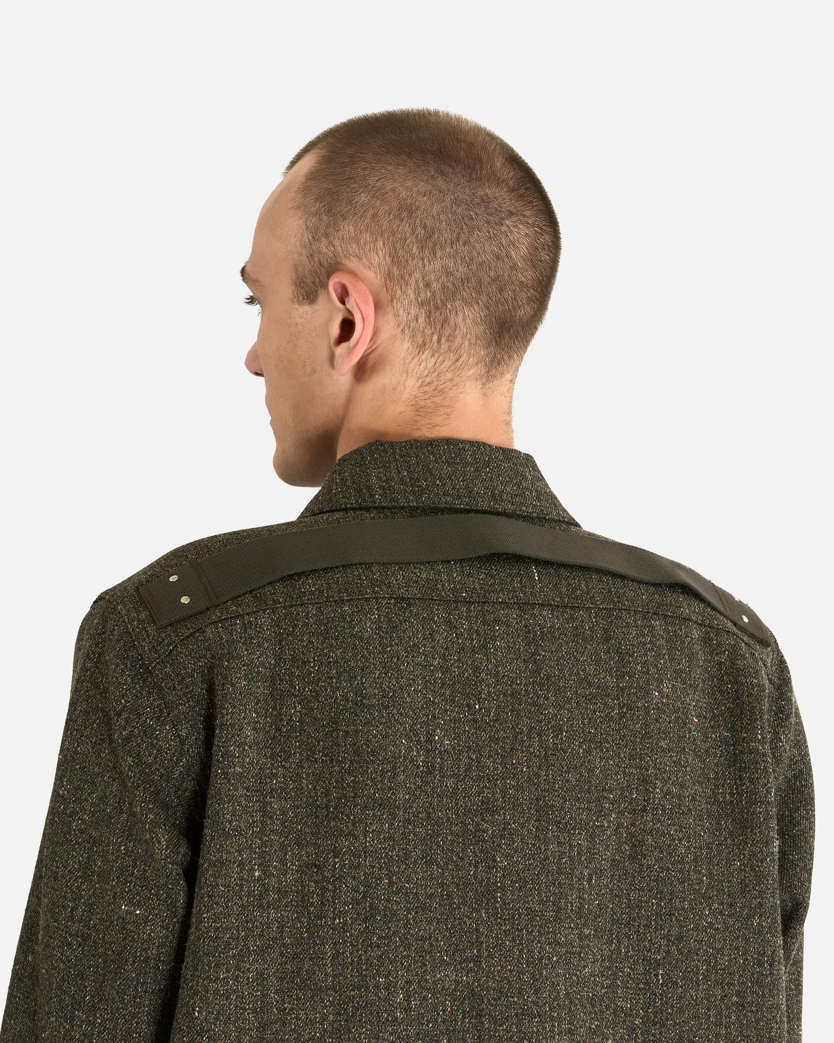 Rick Owens Men's Jackets Buttoned Brad Jacket in Carbone