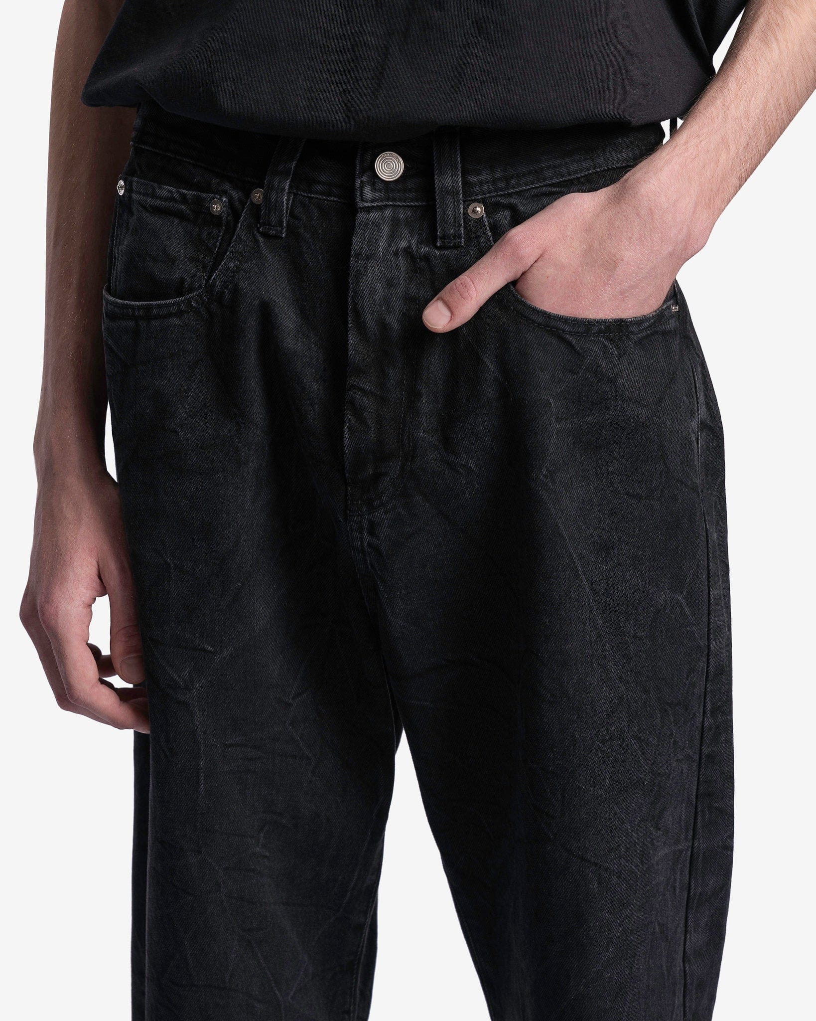 NAMACHEKO Men's Jeans Byra Denim Jeans in Black Pilling