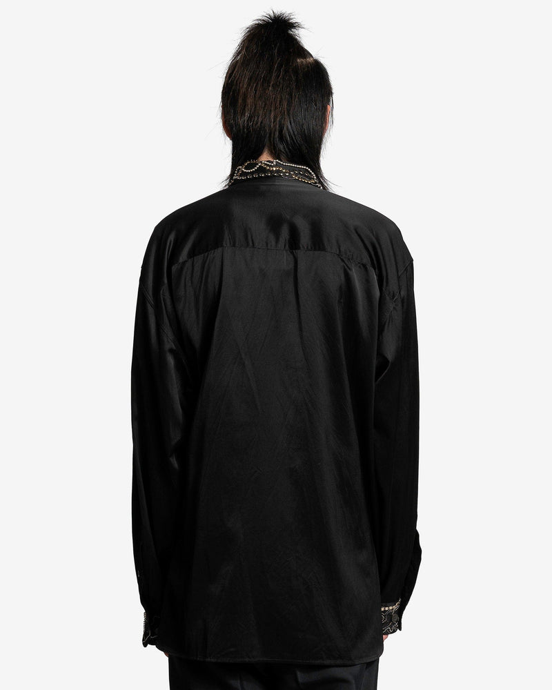 Dries Van Noten Men's Shirts Calander Bis EMB Shirt in Black