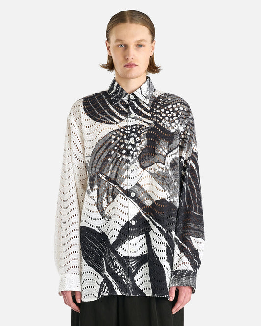 Dries Van Noten Men's Shirts Calander Shirt in Black