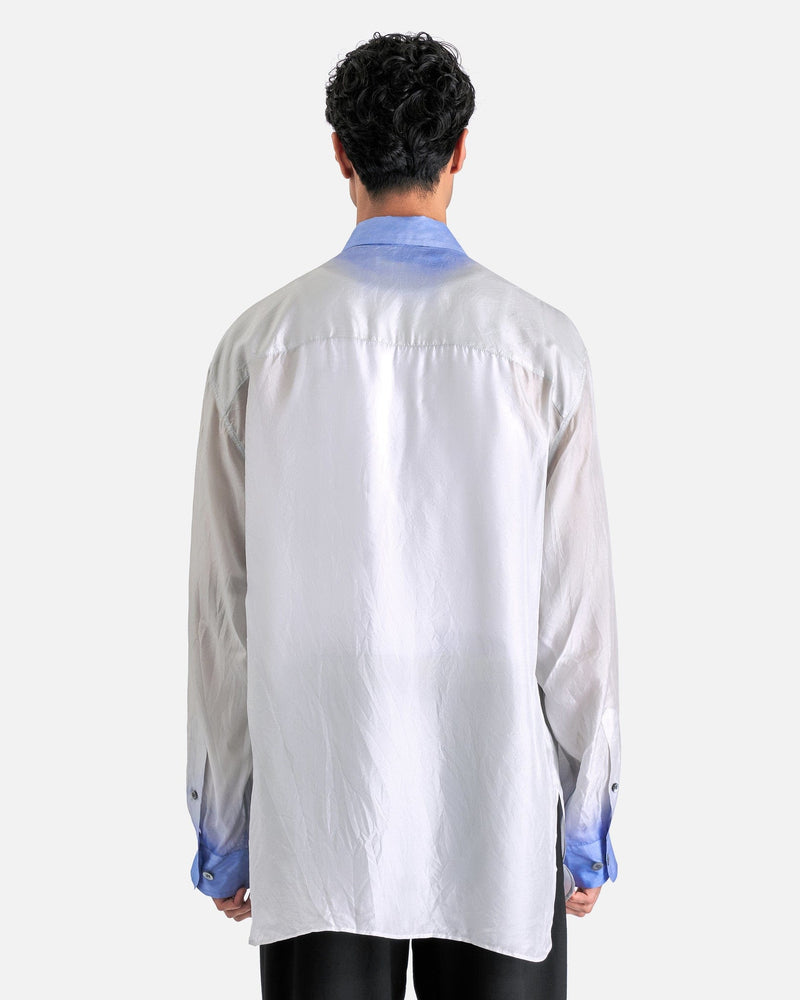 Dries Van Noten Men's Shirts Calander Tris Shirt in Blue