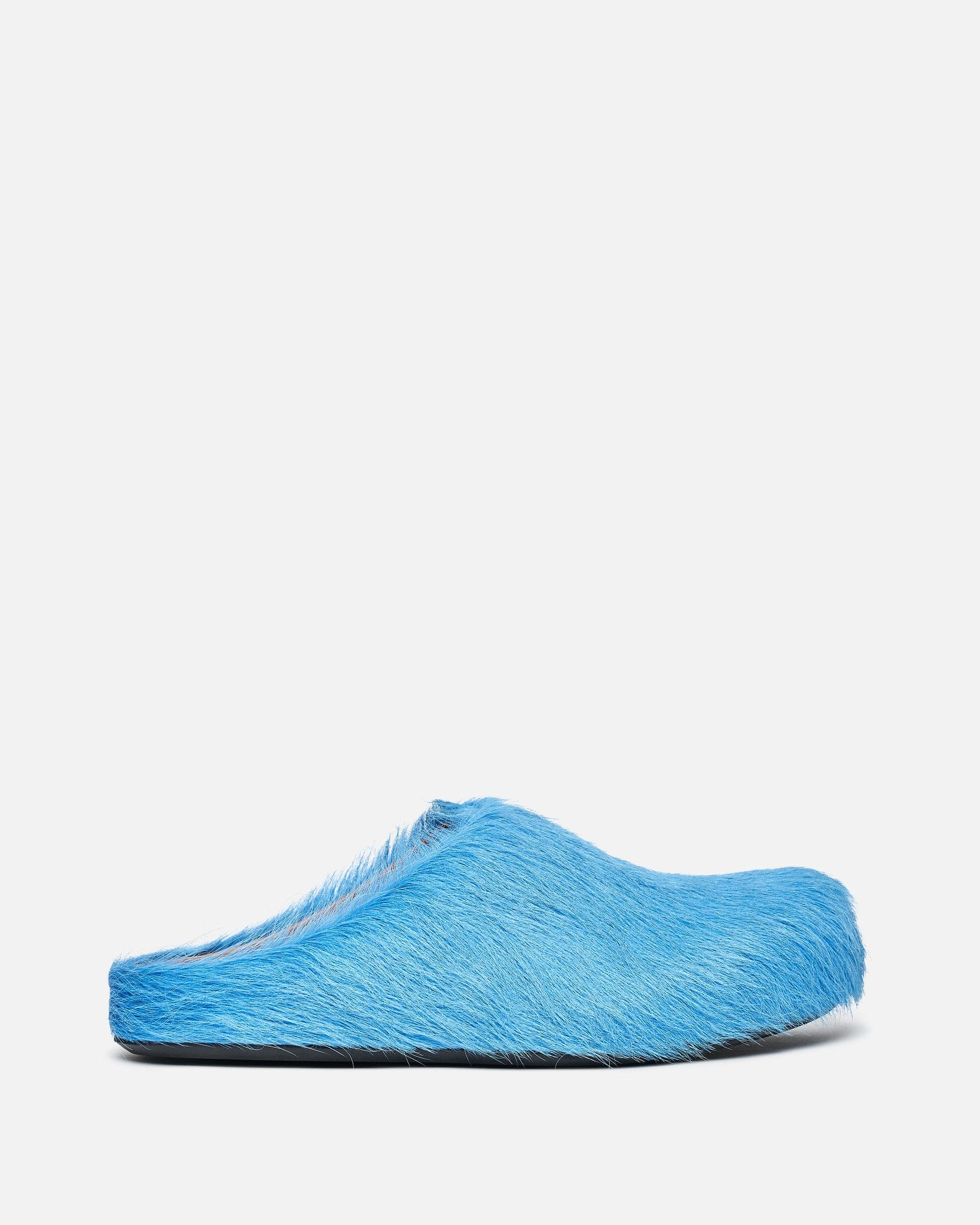 Marni Women's Shoes Calf-Hair Sabot in Light Blue